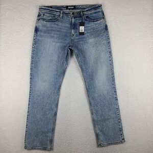RevTown Jeans Mens 38x32 Blue Sharp Slim Straight Light Wash Denim NWT NEW
